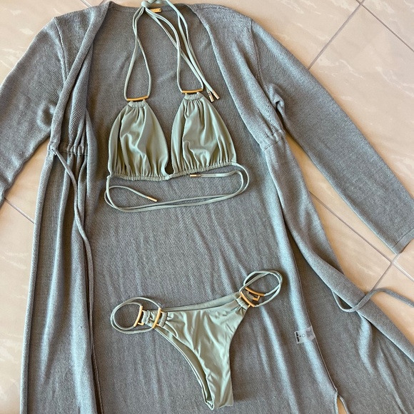 2845 Cult Gaia granite Nina Cardigan S &  Riley Bikini set (top S/ bottom XS) - Picture 10 of 16